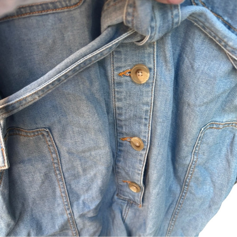 Faherty Utility Denim Romper - image 7